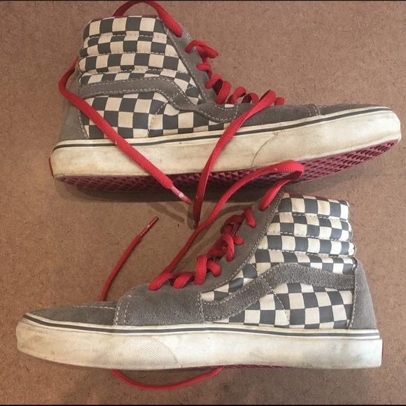 Vans Sk8-Hi Men's Checker High Tops - Picture 4 of 6